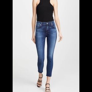 Agolde Sophie Crop Claremont Blue High Rise Skinny Jeans Women’s Size 27